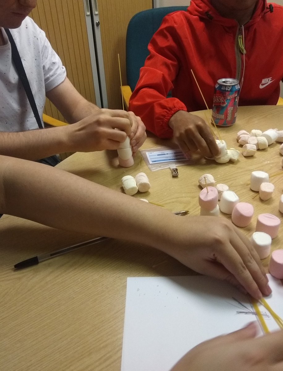 ger_russmencap's tweet photo. Our new cohort started today... Check out our marshmallow and spaghetti structure and ground rules #mencap @mencap_charity #Employment #skills #LearningDisabilities #learning https://t.co/zQ5iUZbqbl