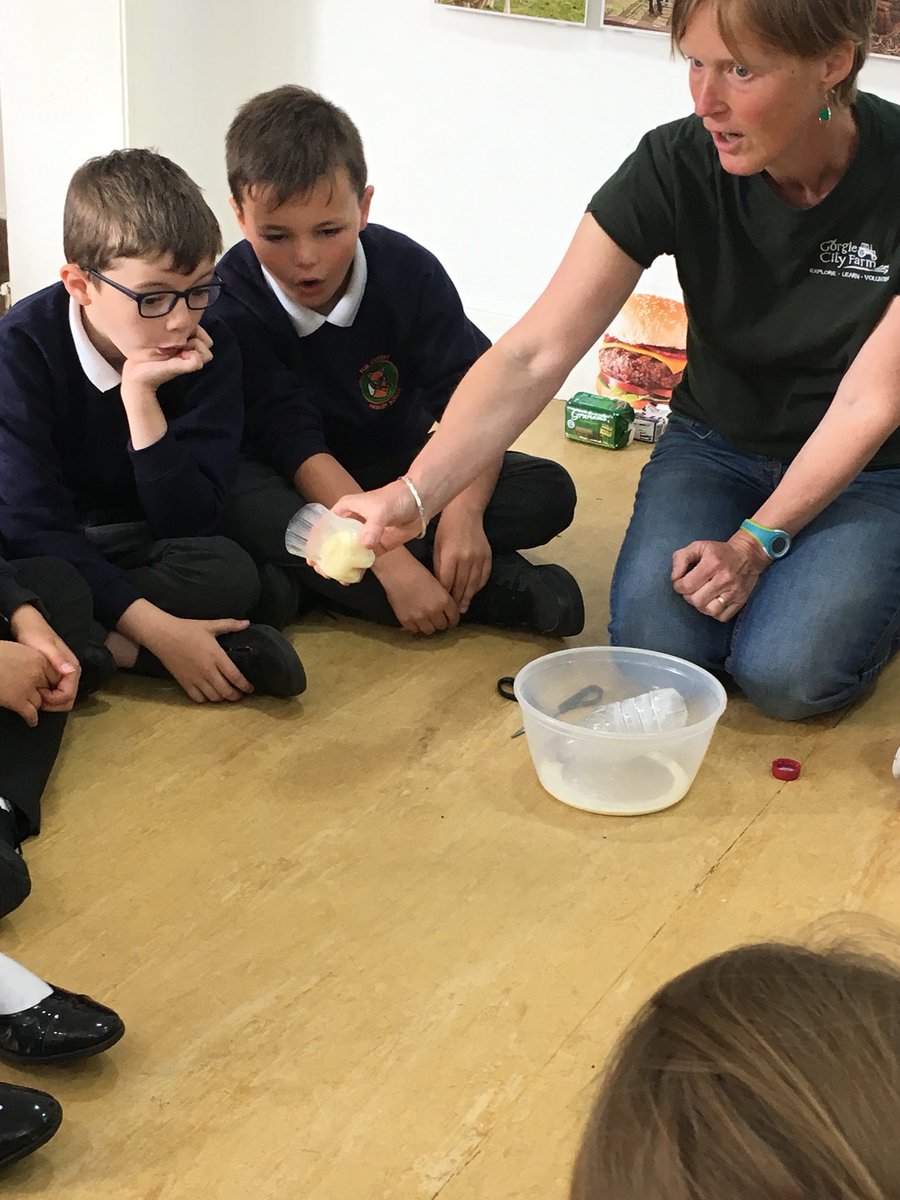 FoxCovertPS's tweet image. Shake shake shaking that cream to make some butter at @GorgieCityFarm