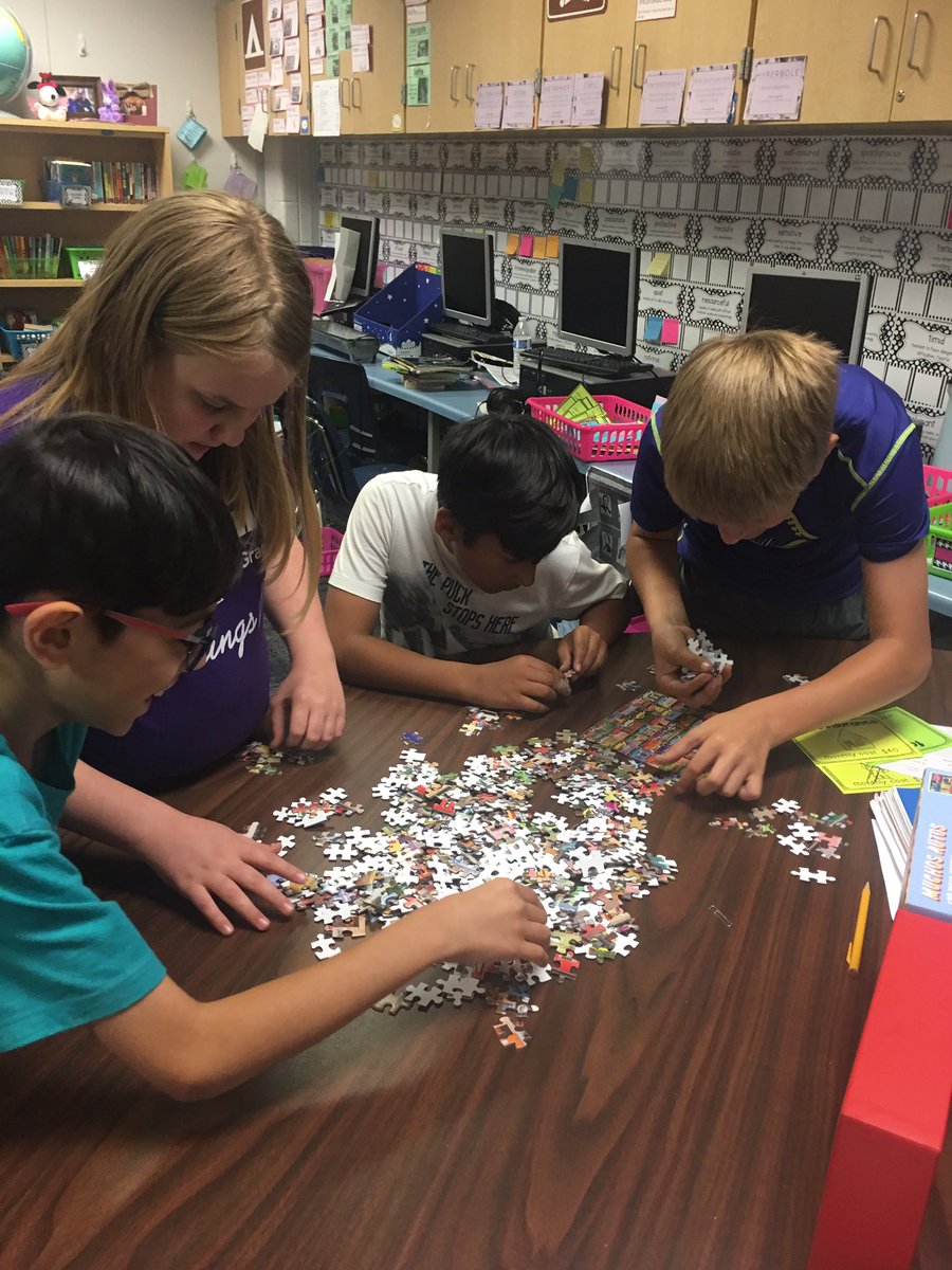 yvettecoughlin1's tweet photo. Problem solving and team work using jig saw puzzles. @KleinISD @KohrvilleKISD #personalpathways https://t.co/Fs2saFUxxY