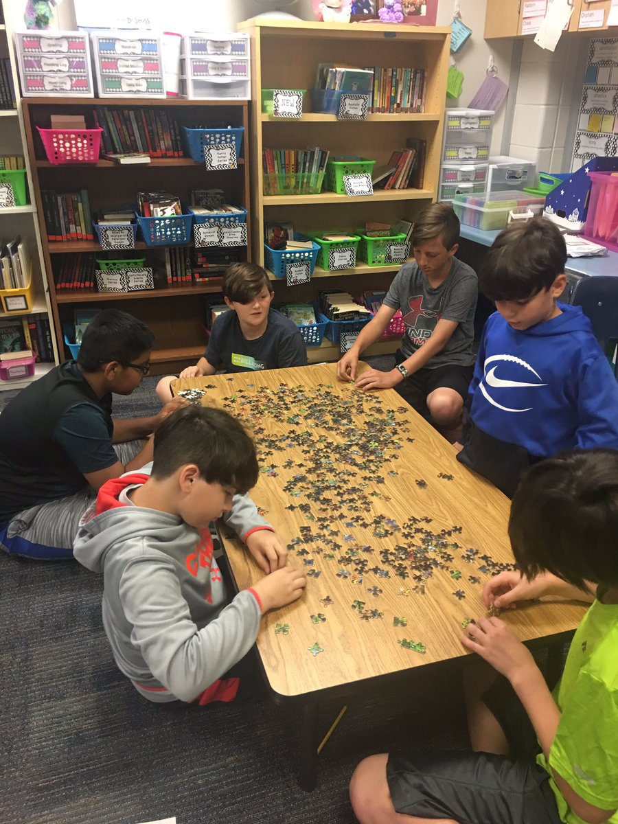 yvettecoughlin1's tweet photo. Problem solving and team work using jig saw puzzles. @KleinISD @KohrvilleKISD #personalpathways https://t.co/Fs2saFUxxY