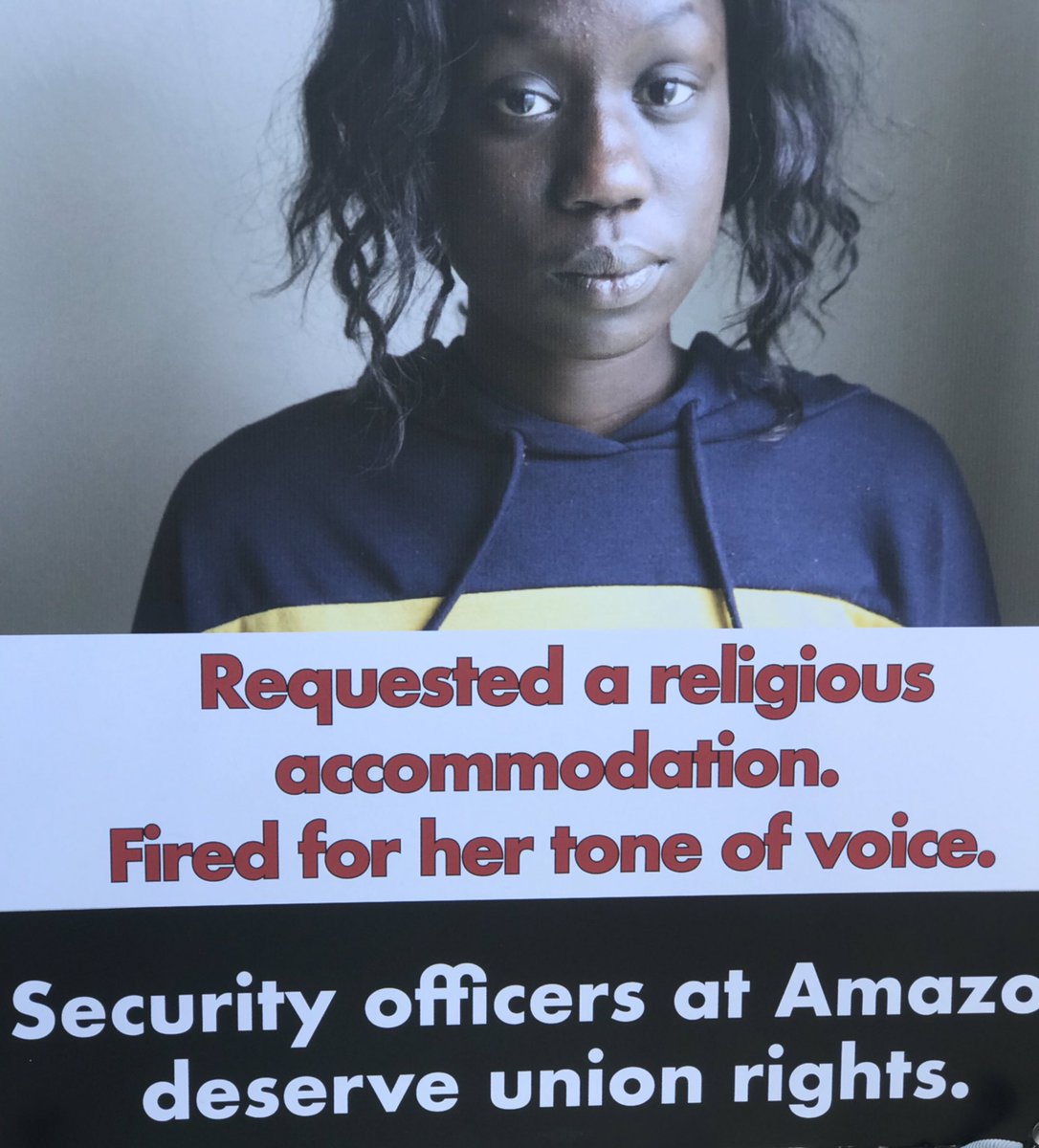 StandforSec's tweet photo. Breaking: Security Officers &amp; supporters at @amazon Shareholder mtg calling for good union jobs. Many officers feel @sis_us does not respect their workers. Support them here at https://t.co/czpswedO2R
#StandForSecurity 
#AmazonCanDoBetter https://t.co/D4uB9cFpVg