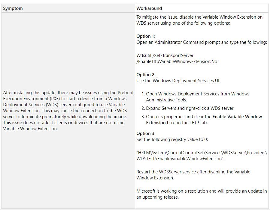 stuinz3's tweet image. Had an issue Capturing a #Windows10May2019Update image to #WDS running on #WindowsServer2016 
PXE boot would freeze part way through booting. 
Resolved using option 2. #DaySaved #Microsoft