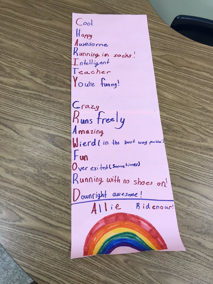 MsCLCrawford's tweet photo. My student created this for me & it made me laugh to read about what stuck with her! Running in my socks ππ»ββοΈπ§¦ π #embraceit #havefunwhileteaching https://t.co/loVQE8EVPq