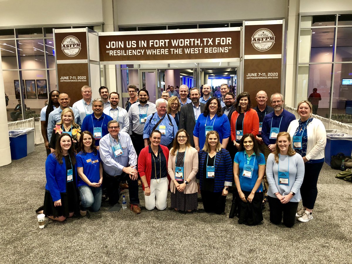 JessicaDBaker's tweet photo. Today is Texas Flood Week “Wear Blue” Day! We had a great group representing #TexasFloodWeek while in Cleveland at #ASFPM2019
We can’t wait to host in Fort Worth for #ASFPM2020 🐂 https://t.co/j3LZ5wqClE