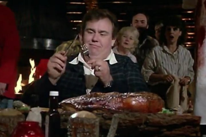 RealJohnCandy's tweet photo. Eating a steak! Hope I don't have a heart attack... https://t.co/Wn1pP8HVv7