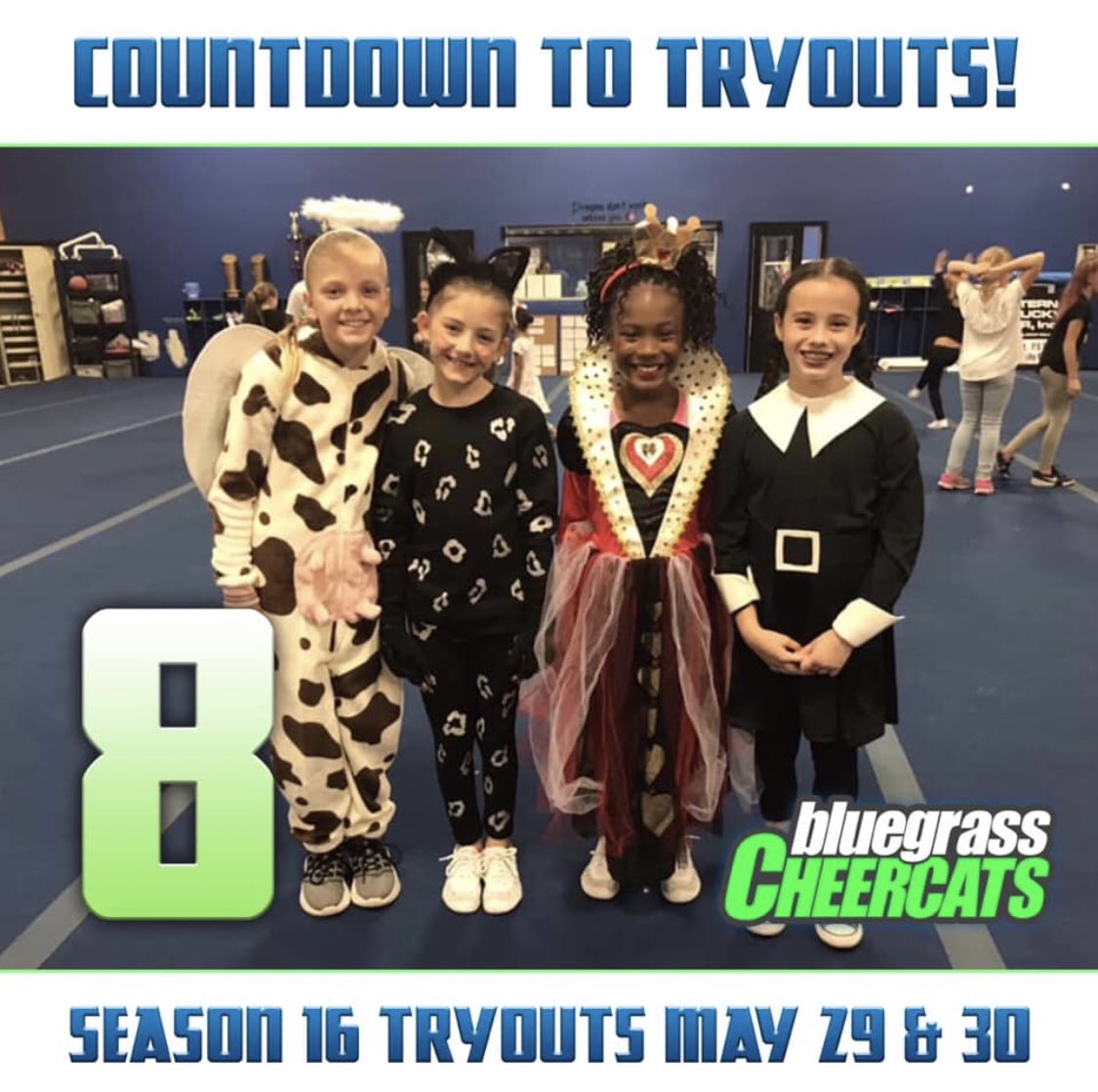 Cheercats's tweet photo. 8 days until tryouts!
Another reason our gym is the gym for you. We have FUN! From costume contests, to our back to school bash at the water park, Christmas parades and our backyard barbecue banquet; we recognize that cheerleading is just a part of who our athletes are. https://t.co/H98gbPebWG