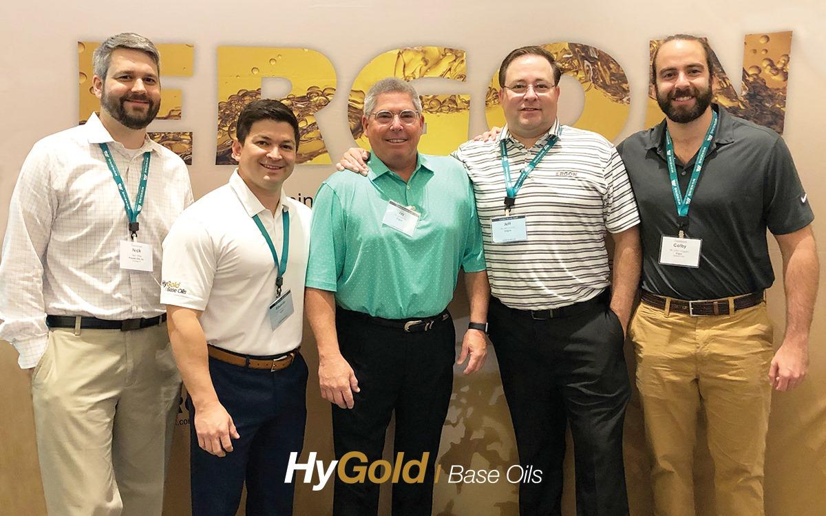 ErgonOils's tweet photo. Ergon's HyGold team is having a great time in Nashville at #STLE2019 — Stop by booth 505-507 to learn how to win an Echo Dot and learn more about our genuine naphthenic and paraffinic base oils! #hygold #baseoils https://t.co/pVH5Vs4Rf7
