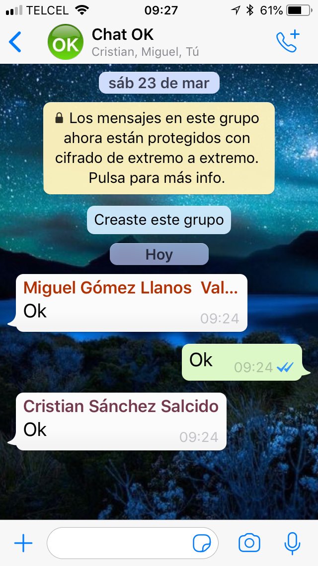 JossyMeza's tweet photo. Felicito a @MijelMX por su innovadora idea de crear el Chat Ok en Whatsapp. Grandes discusiones intelectuales en pos de una renovada interacción positiva en favor de nuestro país. Enhorabuena! 
#chatok https://t.co/UDpo7JKJhb