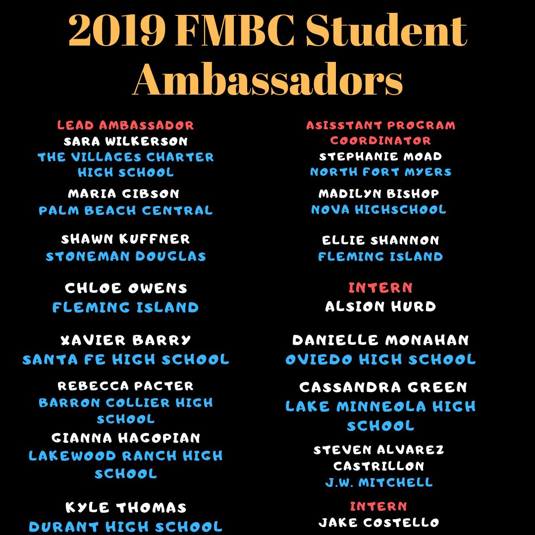 We are so happy to announce our ambassadors for the 2019 Season. We would like to thank everyone who applied.