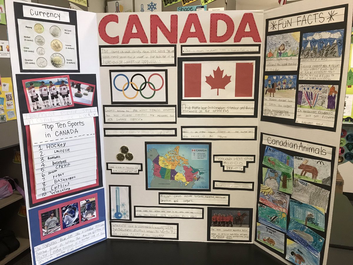 MrsJenJoyner's tweet photo. We’ve been working hard getting ready for Author’s night. We’ve also been learning about other cultures. Our class made a trifold about Canada 🇨🇦. Come see it tonight. 5:30-7pm #campsupersecond @BernshausenKISD https://t.co/0i7b8Zzo40