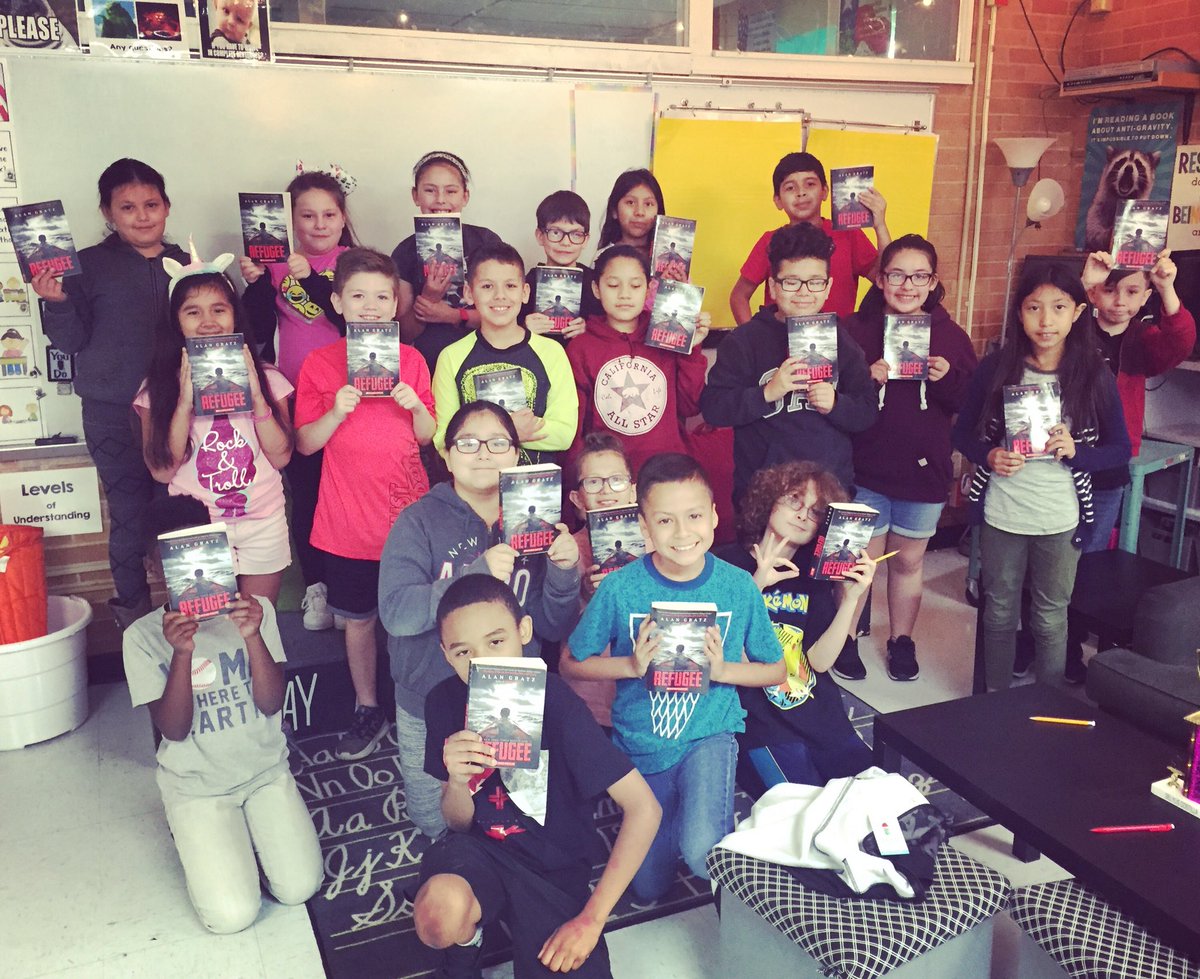 MrsJHernandez4's tweet photo. We finished another great book today! Refugee by @AlanGratz! gave my students a better understanding of our past and a new perspective for our future. #readersforlife #refugees #iamwfisd #iteachfourth #wearereaders https://t.co/PfiyiCIDEk
