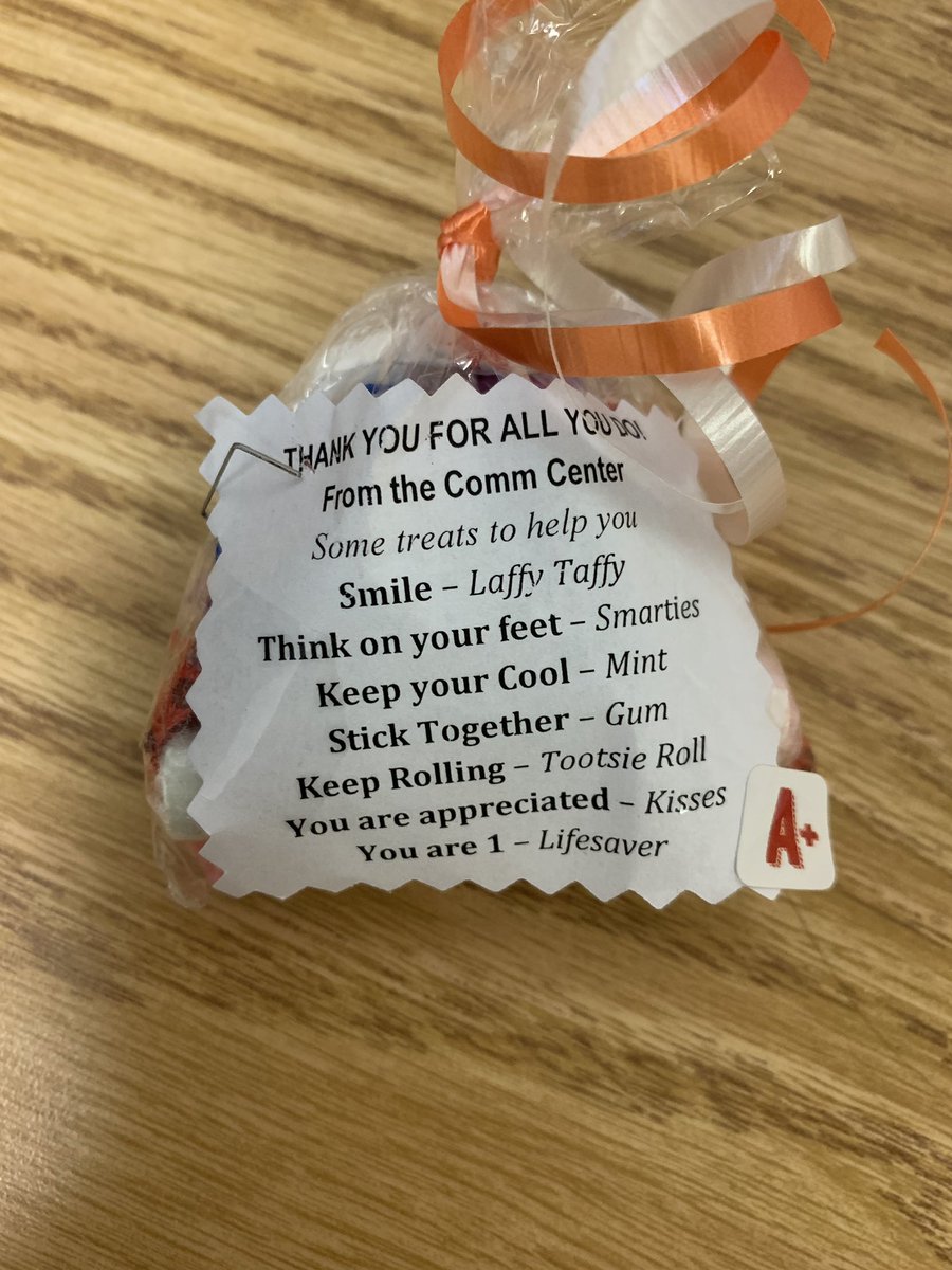 emtpva's tweet photo. Our awesome #communicationscenter made these candy treats for #EMSweek2019 #Beyondthecall #dispatch911 https://t.co/gdtRfY9JgJ