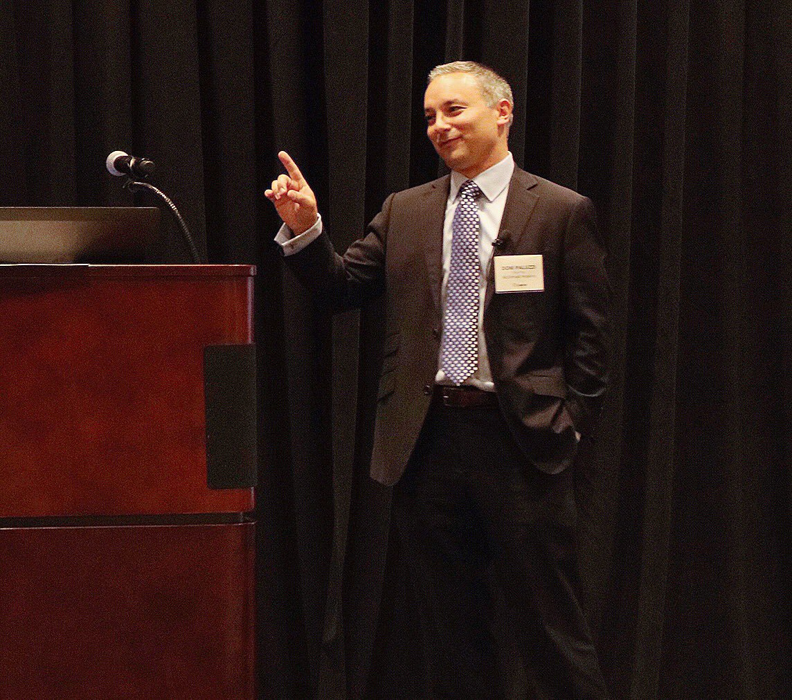 TheGibsonEdge's tweet photo. Dom Paluzzi presenting on the importance of protecting your business from a data breach. Did you know that over 40% of breaches impact “small” businesses? #WhatsTheRisk @Travelers @PaycorInc @McDonaldHopkins https://t.co/PAhXiaNLC7