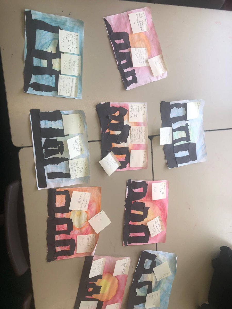 MissBall22's tweet photo. Stonehenge paintings gallery! What lovely art work from Class 10😍 Such kind and thoughtful peer assessing!! @MrsDutts @MissSHEdwards @TEAM_Woodlands https://t.co/5aIP4fvnIB