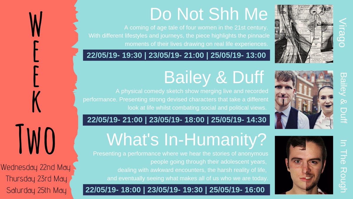 LIPAFutureProof's tweet photo. Week 2 of #FUTUREPROOF kicks off TONIGHT!!! Check out the next 3 incredible peices of #newwork being presented @unitytheatre!!
@viragoprod @baileyandduff #intherough https://t.co/yq8X2Zzu4b