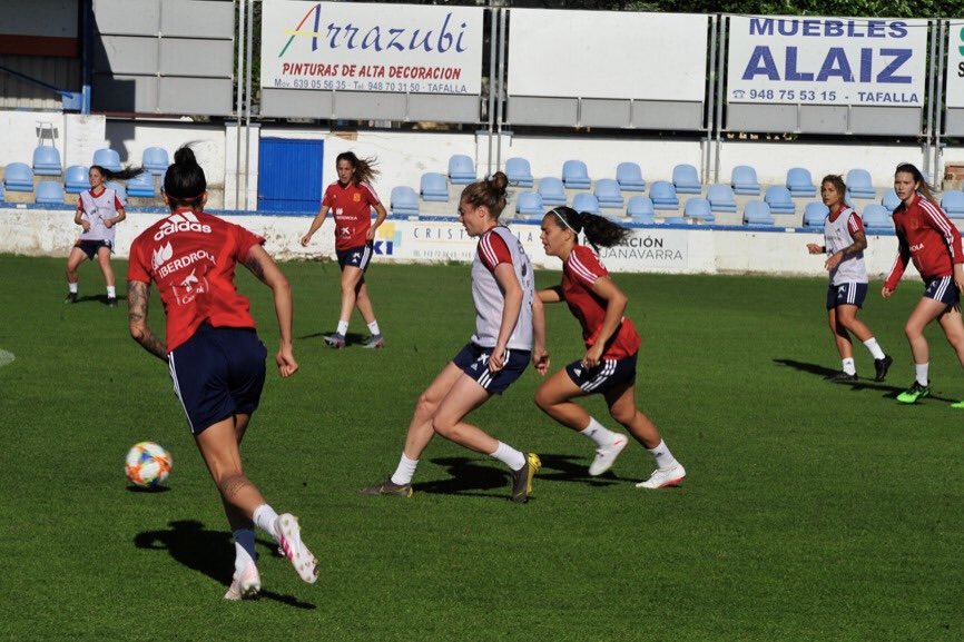 Entrenamiento de la selección española.