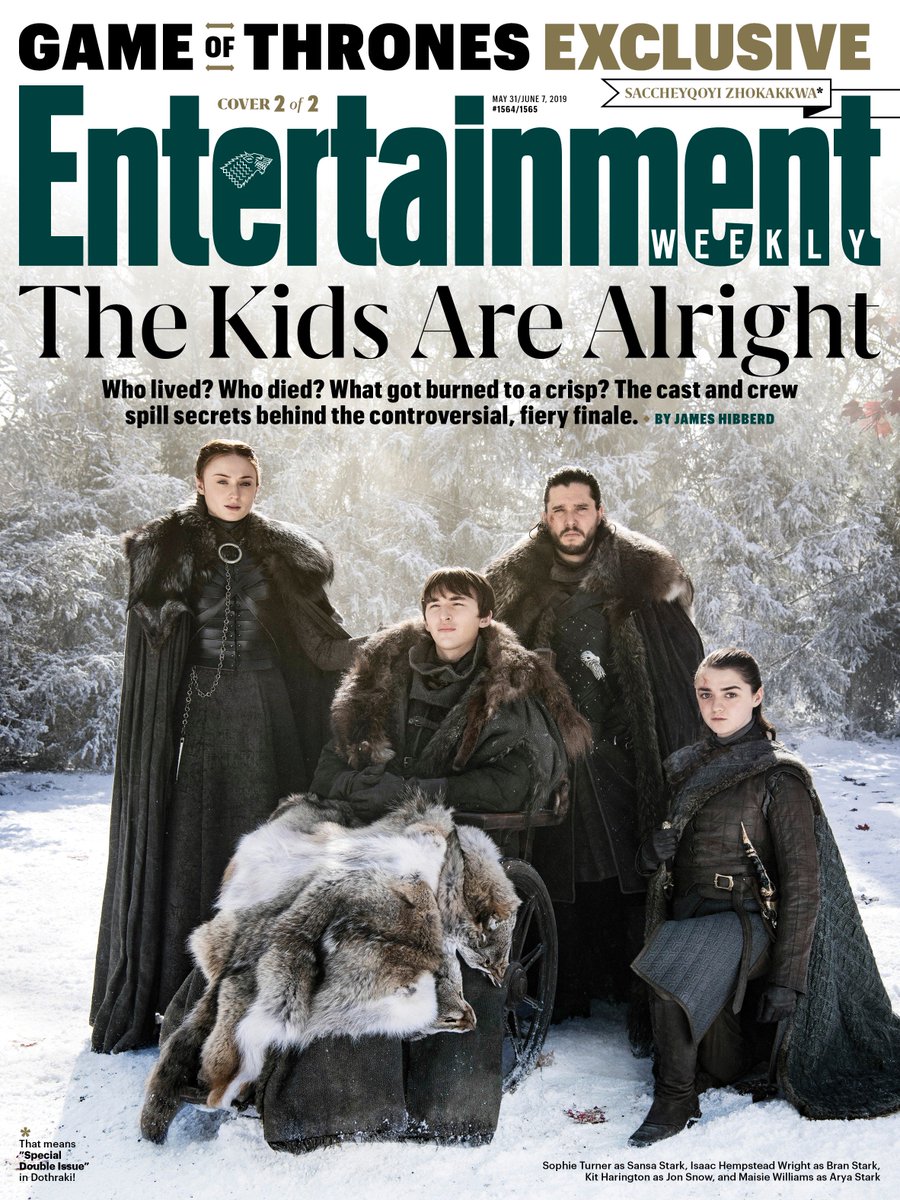 Entertainment Weekly (@ew) on Twitter photo The pack survives. ⚔️ #GameOfThrones came to a controversial, fiery conclusion, and now the cast and crew are spilling behind-the-scenes secrets: share.ew.com/nCLMv6E Story by <a href="/JamesHibberd/">James Hibberd</a> The pack survives. ⚔️ #GameOfThrones came to a controversial, fiery conclusion, and now the cast and crew are spilling behind-the-scenes secrets: share.ew.com/nCLMv6E Story by <a href="/JamesHibberd/">James Hibberd</a>