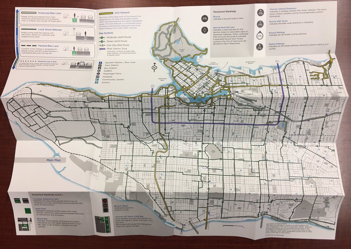 Mobi Bike Station Map تويتر \ Dale Bracewell على تويتر: "Just In Time For #Bike2Work, Our New  #Vancouver Bike Map! Our 2019 Cycling Guide Includes A New Map Of Just Our  Metro Core Highlighting Our 'Aaa'