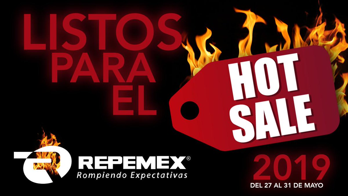 REPEMEX_'s tweet photo. Aprovecha los 5 días mas HOT de las ofertas online, del 27 al 31 de Mayo.
REPEMEX esta listo para el 🔥🔥 HOT SALE 2019, y tu?
ESPÉRALO‼️
#HotSale #Hot #HotSale2019 #Ventas #Ofertas #Online #GranVenta #Repemex #MaquinaPerforadora #Perforacion #Perforación #Neumatics #Neumática https://t.co/yAL9MHdIL0