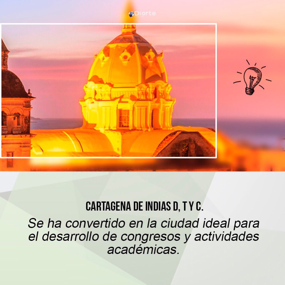fundatalid's tweet photo. Situada a orillas del mar Caribe, sus casas coloniales, sus conventos centenarios, sus calles de piedra y sus murallas. La capital de Bolívar es ideal para sorprender a quienes lleguen a participar en #congresos, #convenciones y #eventos de talla mundial. #cartagenadeindias https://t.co/heCwMRsDaW