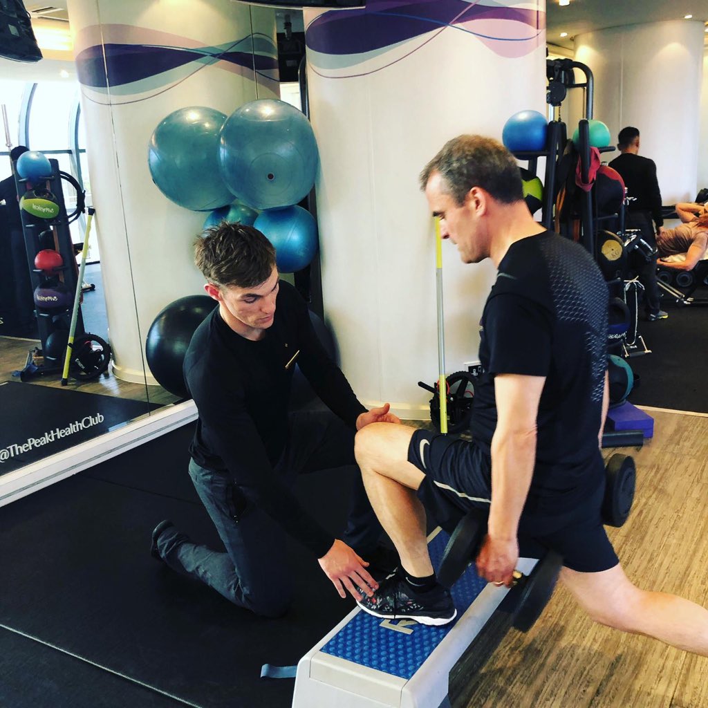 PeakHealthClub's tweet photo. Could your fitness regime do with a shake-up? Book a session with one of our amazing personal trainers and set yourself some goals for the summer. Here’s @kylewightmanpt putting member John through his paces! #workoutwednesday https://t.co/ibOymQ75uC