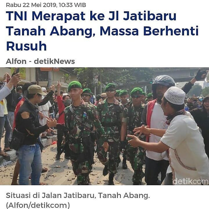 Anonymo00300815's tweet photo. #DukungPRABOWO
#MahkamahKedaulatanRakyat
Bravo TNI... https://t.co/KXzQleFy9u