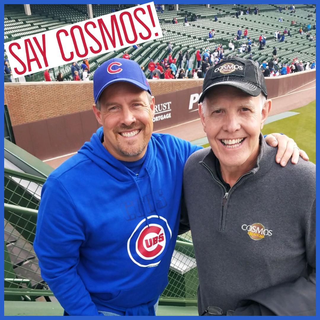 Where's Cosmos Wednesday? Cosmos is at Wrigley Field! Can you tell which one of our team members' is a Cubs fan? 

#WCW #CosmosCreations #WrigleyField #Chicago