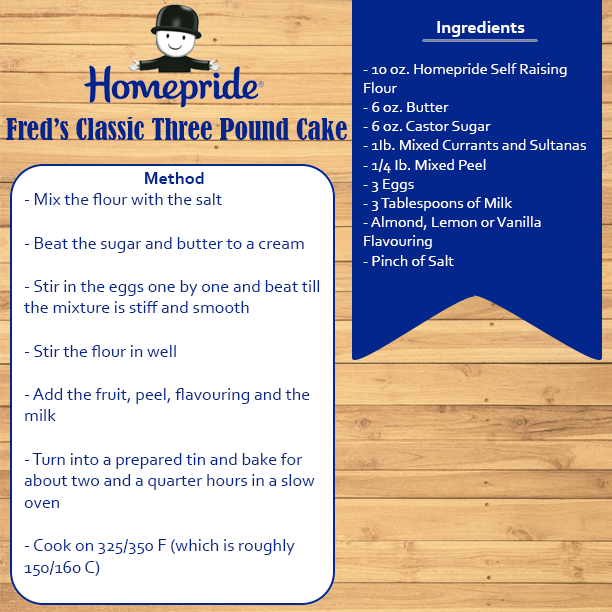 HomeprideBaking's tweet photo. Introducing Fred’s classic recipes which date back to the 1950s!

Today’s recipe is Three Pound Cake

If you fancy giving this a go don’t forget to tag us! And use the hashtag #fredsclassics along with a picture of your bake!

#classicbaking #bakebritish #bakewithhomepride https://t.co/MgMORtj2hJ