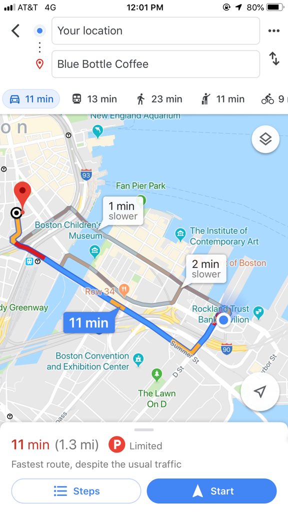 aumonier's tweet photo. If anyone has an hour free now I’m going to grab a good coffee at #BlueBottle before leaving Boston. Come join me, my treat. #INTA19 https://t.co/ung6EXNdIU
