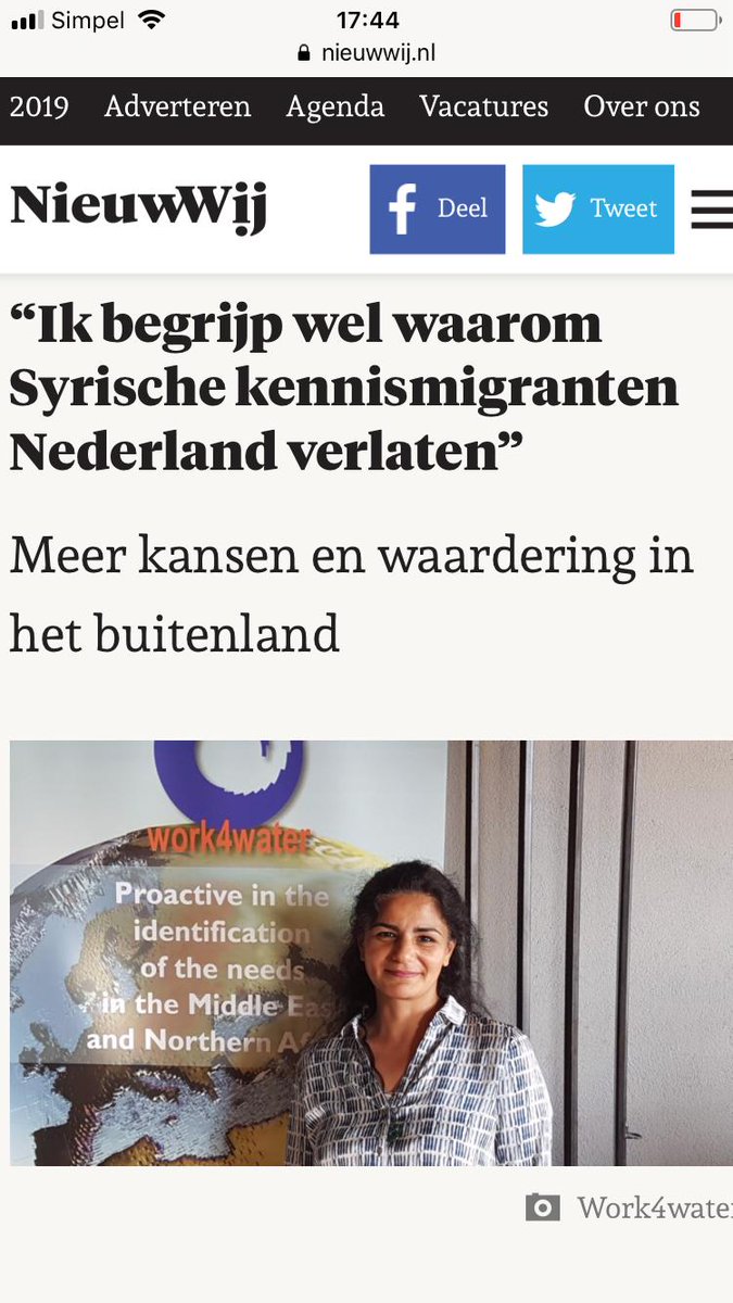 Hoe is het om als hoogopgeleide Syrische in Nederland te werken? Hala verteld erover in Nieuw Wij. Lees het hier: nieuwwij.nl/actueel/waterd… #integration