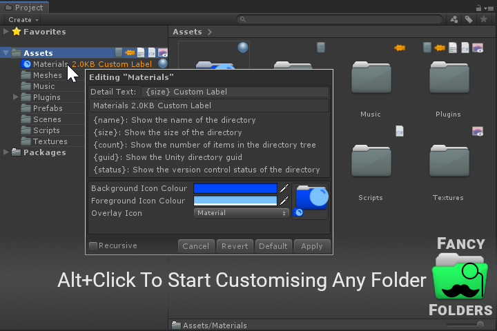 PlaceholderSoft's tweet photo. Alt+Click any file or folder and start customising the settings. There's a global overview of all the settings in your project too, if you want to see everything you've customised so far. https://t.co/aE72vawc4q