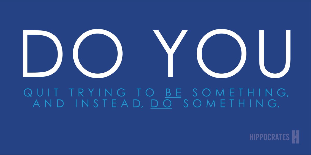 HippocratesOrg's tweet photo. The system of #healthcare sucks. But good people exist within--the ones who want to *do* something, rather than wanting to *be* something. Quit trying to make a quick buck. Instead, start doing good. Do you. Do #medicine. And do it at the #Nof1.

#MedTwitter #SoMeDocs #NofUs https://t.co/vCv6lAfaRs