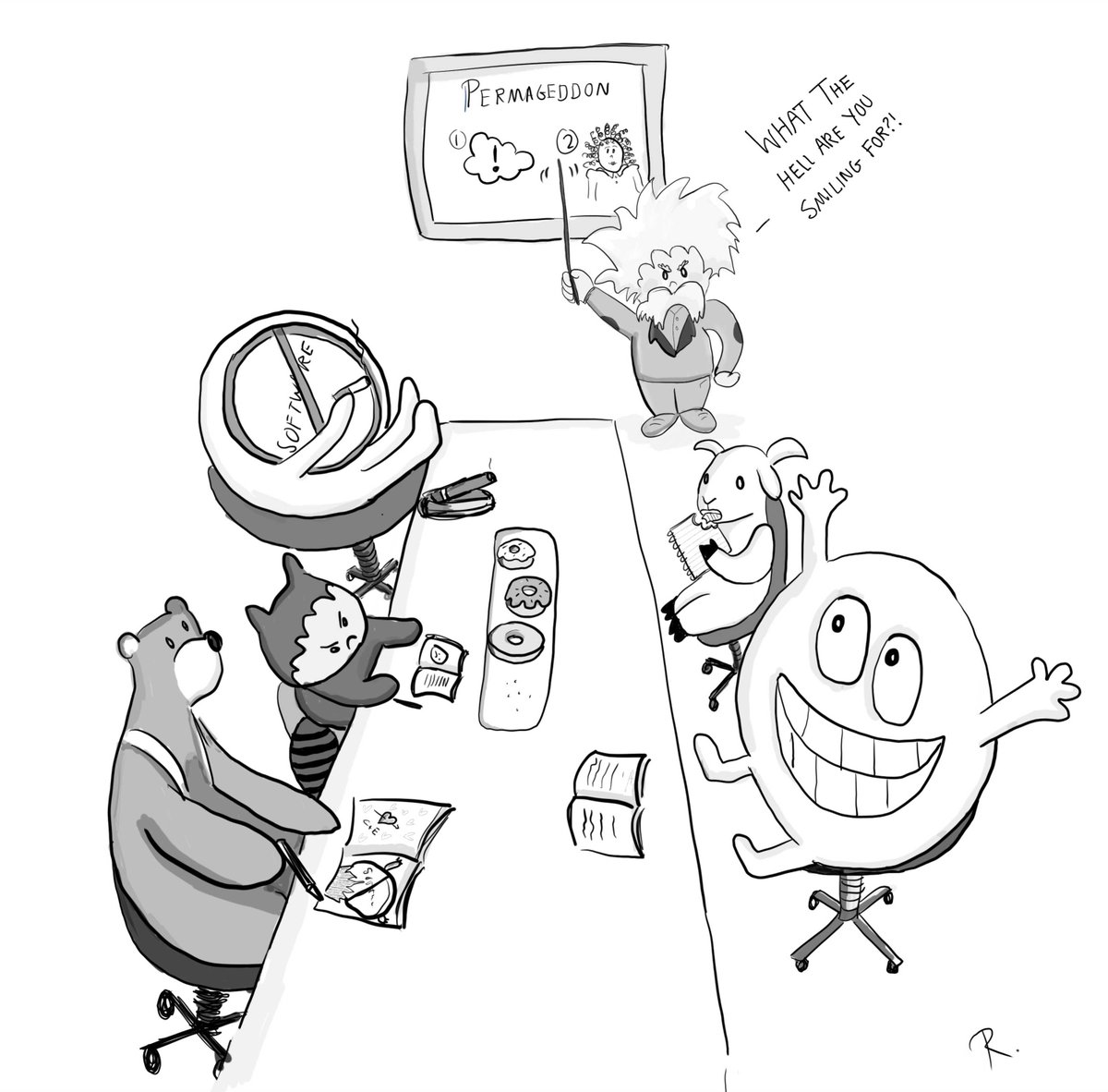 lanefourdata's tweet photo. Meanwhile, in the Salesforce war room... #permageddon https://t.co/sVMa8dF6y6