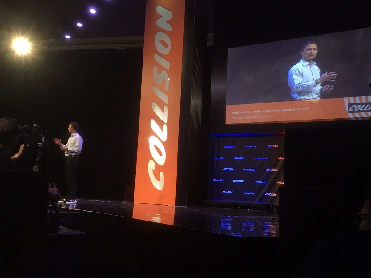 Too many people make a decision and then find data to justify it. <a href="/thoughtspot/">ThoughtSpot</a> #CollisionConf LOL too true.