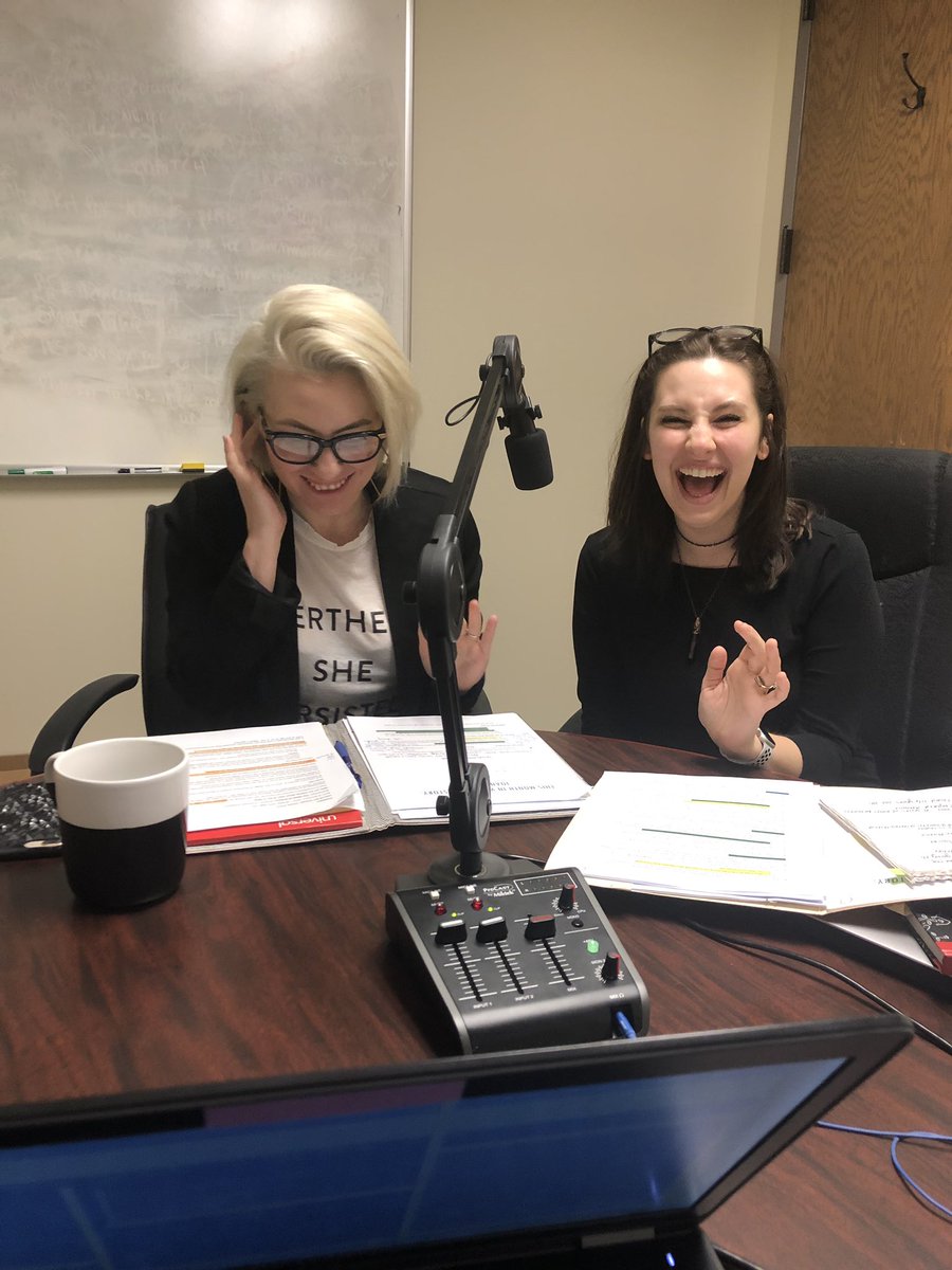 Fi360Bridge's tweet photo. Here’s a behind the scenes peek at @TerraMcB and @JSzakolczay having some laughs while recording our upcoming Joan of Arc episode. #ALittleLouderNow #Fi360Bridge https://t.co/QblSU2ApLS