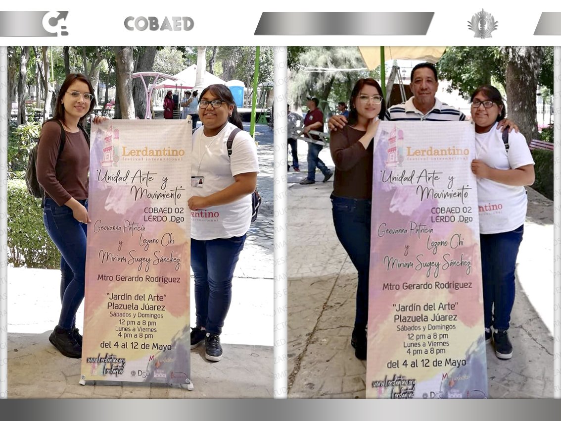 COBAEDoficial's tweet photo. Plantel 02 Lerdo participó en Festival Internacional Lerdantino 2019, con stand de Arte Digital. Los jóvenes estudiantes, con asesoría del Profr. Gerardo Rodríguez, se integran a esta fiesta lagunera, mostrando un poco de todo el trabajo realizado en su formación bachiller. https://t.co/L7nMDHJ8Q8
