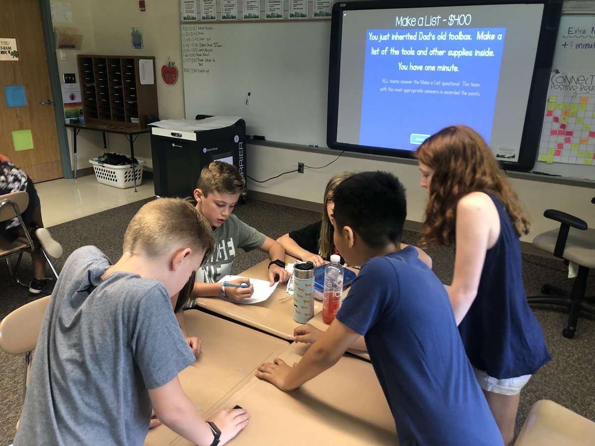Mrs_Crull's tweet photo. End of the year gameshow fun! #teamwork #trivia https://t.co/I5nfQ2Uzg3