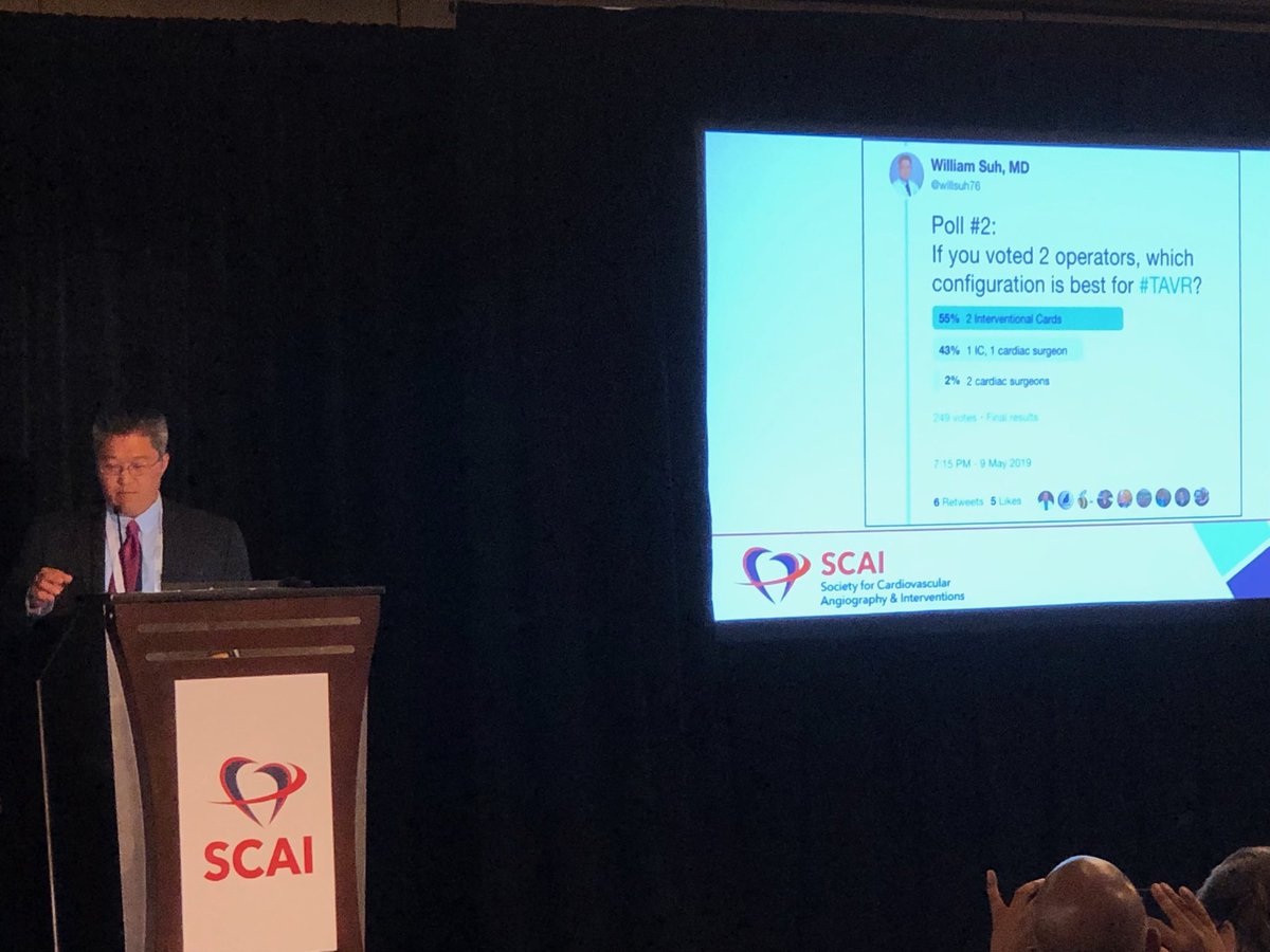 AGoldsweig's tweet image. In 2019, expert consensus on #TAVR doesn’t come from guidelines or editorials. It comes from ⁦@willsuh76⁩’s polls on #cardiotwitter! #SCAI2019