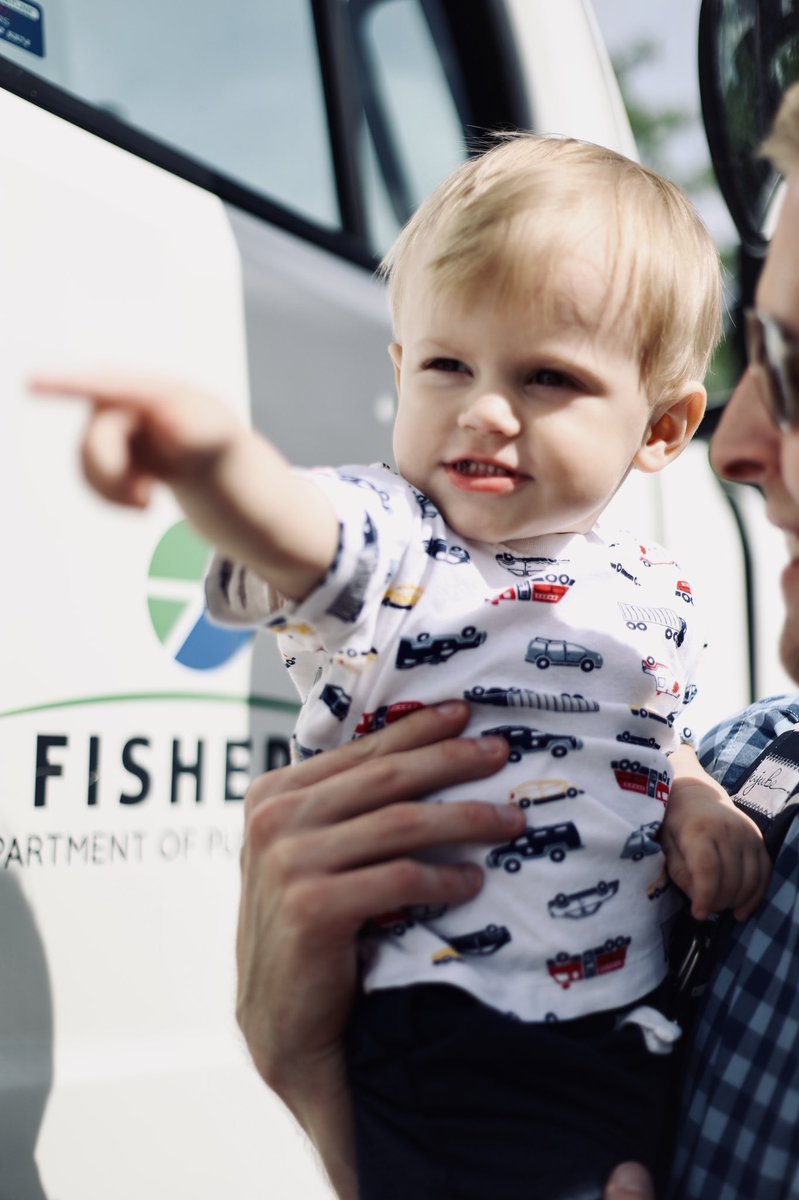 I think Samuel enjoyed his first #touchatruck event! #aroundfishers
