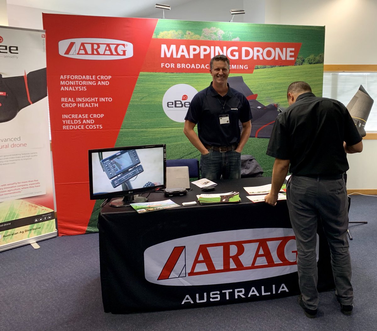 quantum_apac's tweet photo. Manning the booth with #ARAG Australia at the @LandWISENZ conference. This year’s theme is #rethinkingbestpractice #sensefly #ebeex #ebeesq #precisionag #smartfarming @sensefly @MicaSense #rededgemx https://t.co/6QvykdX7en