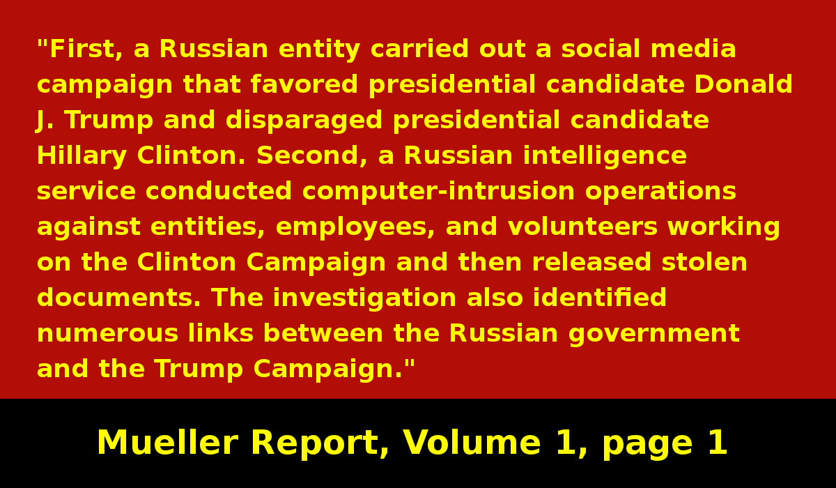 Russia attacked the US using a new form of warfare. Essentially Russia invaded the US. They just used the internet instead of tanks. #MuellerReport  https://www.justice.gov/storage/report.pdf