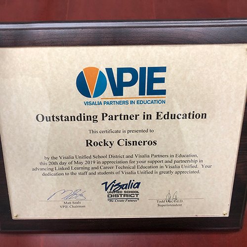 Considering that #educate is one of the #corevalues at PRO-PT, we couldn’t be more thrilled that our very own <a href="/DocRockPT/">Rocky Cisneros</a> was selected by the Strong Academy and Visalia Partners In Education to receive this award. #proptproud #physicaltherapy #education #development #futureleaders