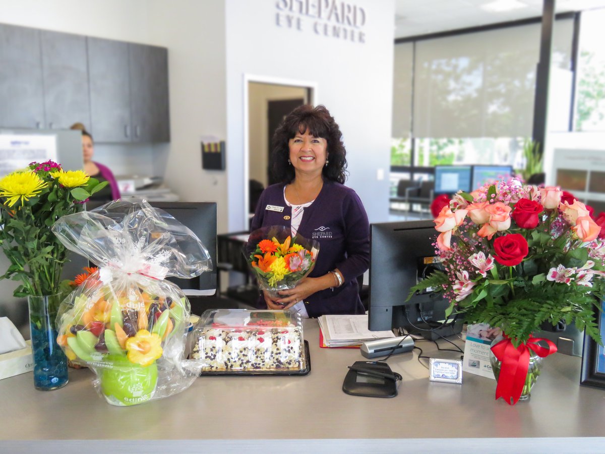 shepardeye's tweet photo. We would like to congratulate Stella on her 40 years of service with #ShepardEyeCenter she always provides amazing service to our patients! Thank you and Happy #Anniversary! https://t.co/wkwv9lqDiE