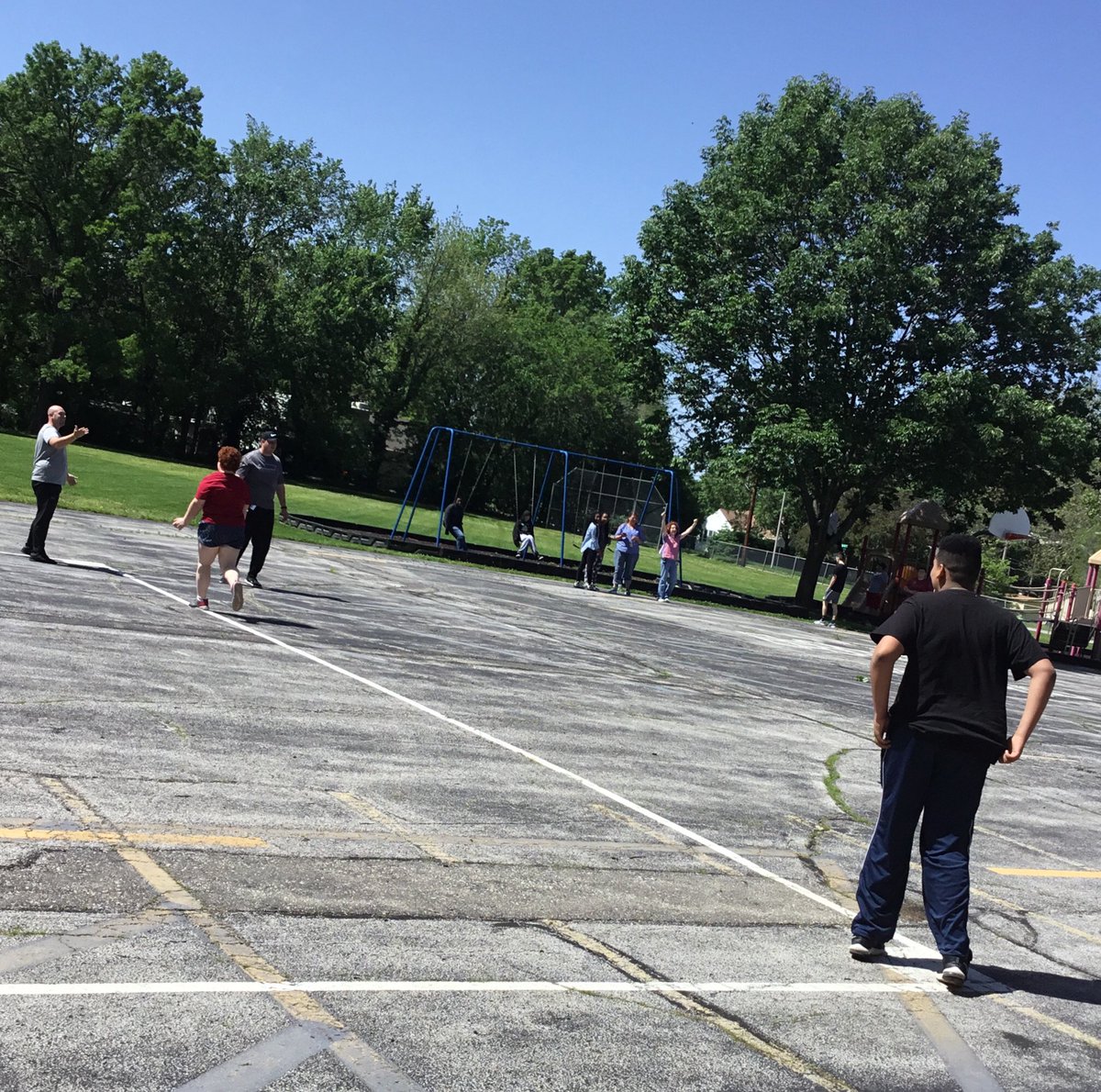 Staff/student kickball game