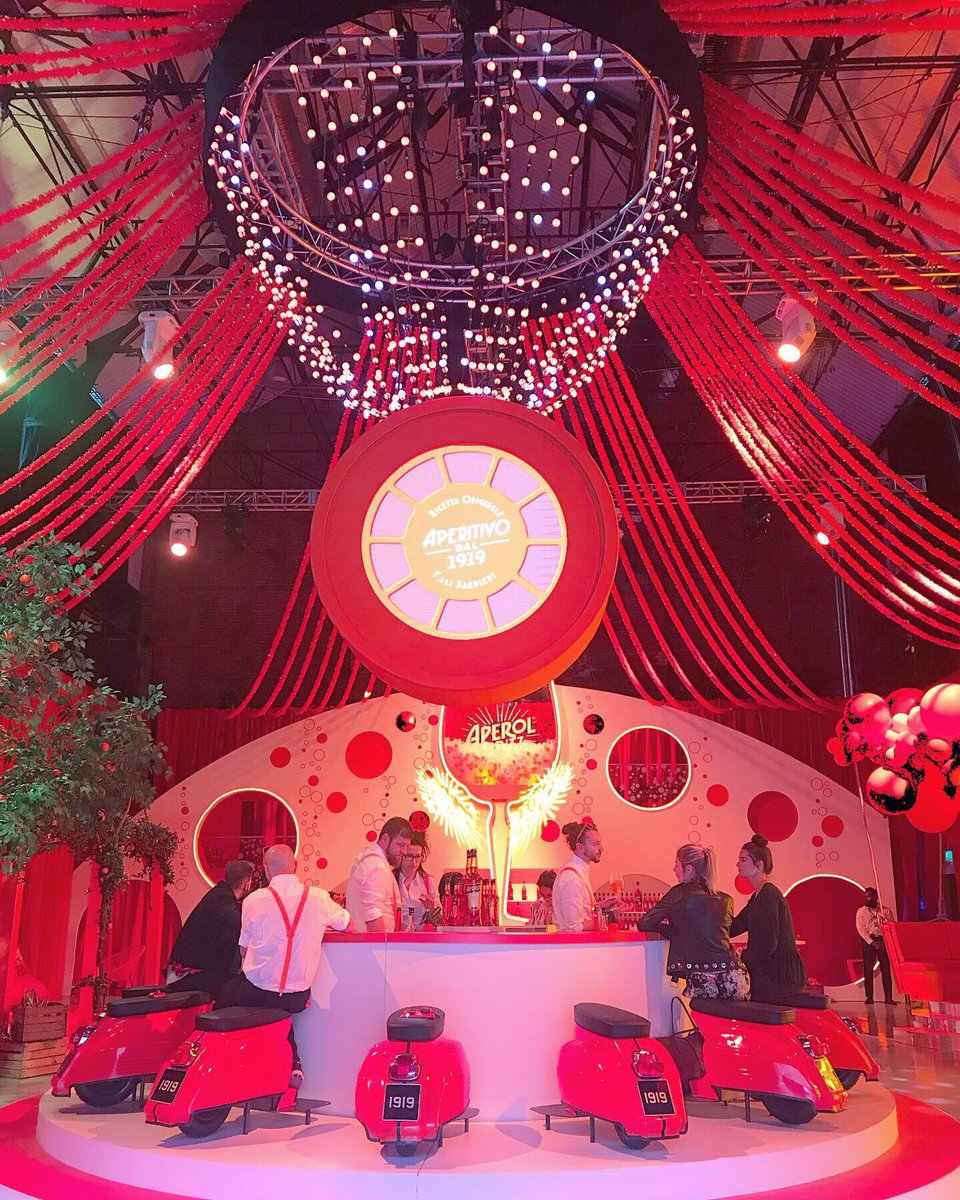 KaraWillow's tweet photo. Today is another day of colour - celebrating 100 years of @AperolSpritzUK! https://t.co/dpOecYyIDQ