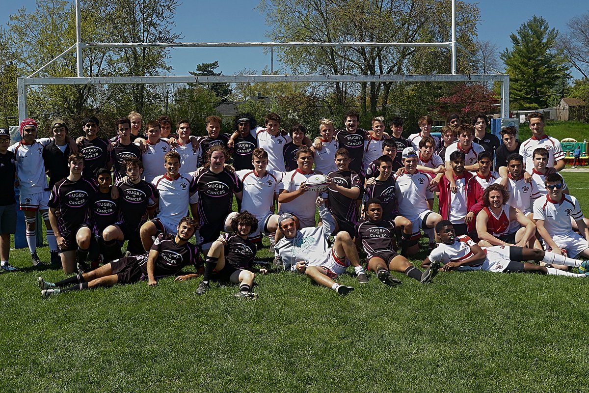 RugbyvsCancer's tweet photo. @StreetsvilleSS is the first high school team to wear the RvC kit in a battle vs @LorneParkNews Spartans A great day for #Rugby A better day for @cancersociety as they raised over $2K! for cancer research. #RuckCancer #RugbyWins https://t.co/1n0t5F6zK9