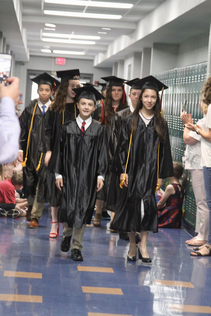 AnthonySchool's tweet photo. TAS Class of 2019 reception, hallway walk-through and graduation - what a day! As Dr. Covert said in his address today - "life is a series of hellos and goodbyes." Graduates, we know you'll stay in touch. Here's to your bright future! #TAStudents #ExperienceExceptional #TASalumni https://t.co/LF9VIYBSB3