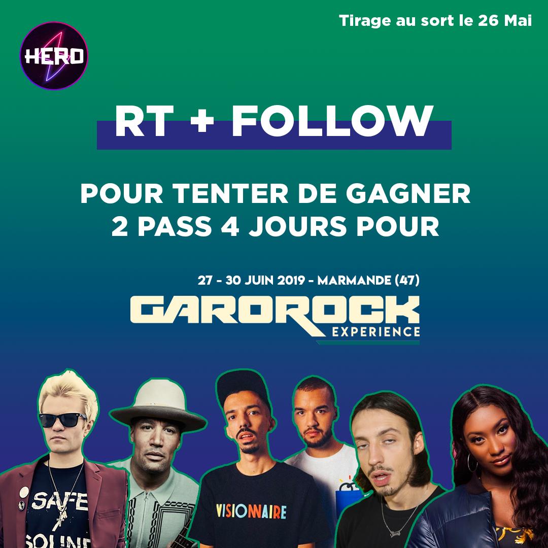 minutebuzz's tweet photo. Pour tenter de gagner 2 pass 4 jours pour @garorock : RT + Follow @minutebuzz et @hero_vertical  ! https://t.co/x7bYilSRKM