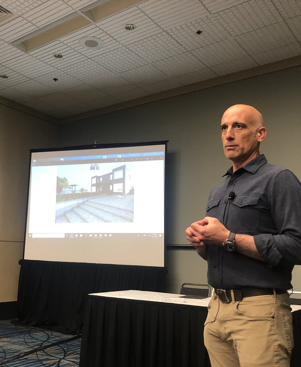 artuscommdev's tweet photo. Pete Gombert from @indiedwell a certified @BCorporation with a vision to change the building industry by offering high quality, sustainable, healthy home to underserved communities. A container home will be placed @CityRichmondVA by @projectHOMES! #commdevatAUB @Atlantic_Union https://t.co/F8Un2Leu30