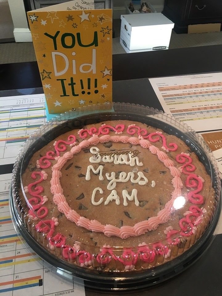 Congratulations to our Hunter's Pointe Community Manager, Sarah for receiving her CAM designation! She has worked so hard over the last few months and we could not be more proud of all her hard work. #LiveAtHP #ImprovingTheWayWeLive